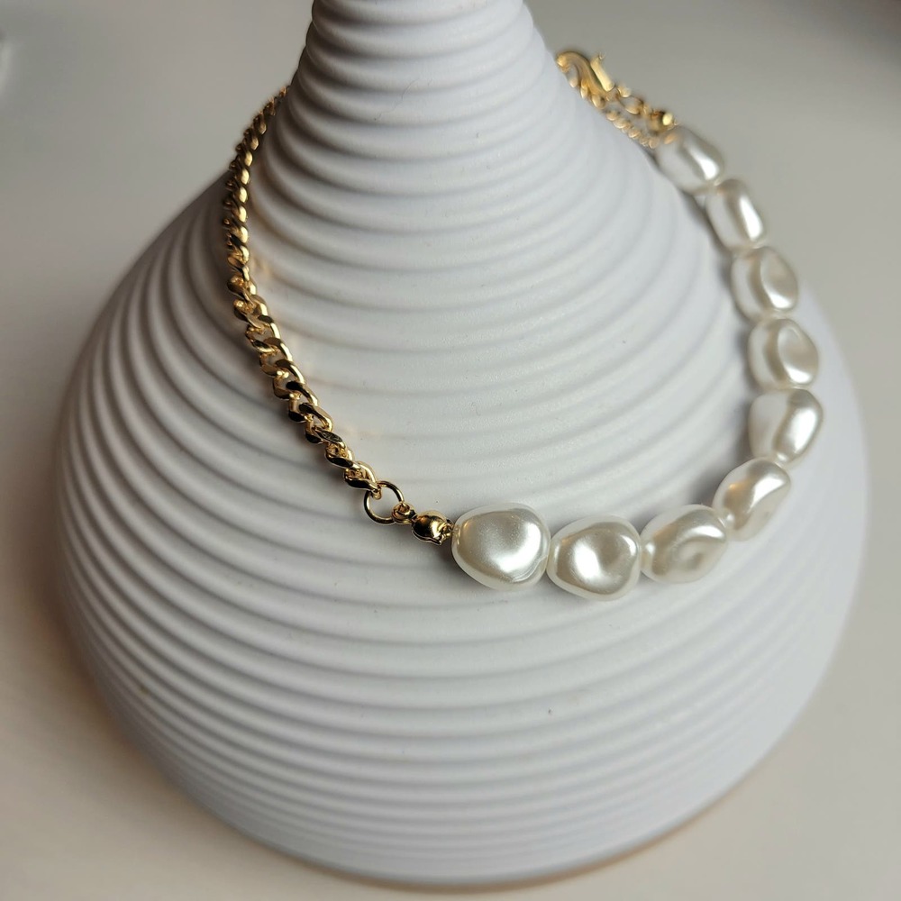 Pearl Ankle Bracelet NEW Silver Gold Chain Boho Lobster Claw Clasp Shiny